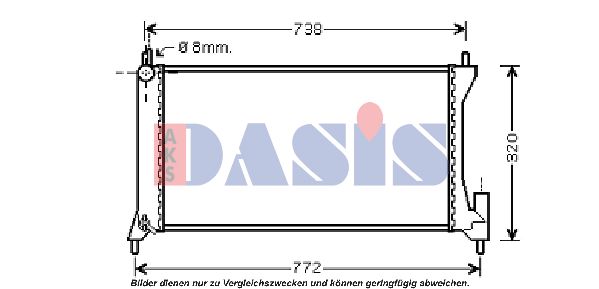 AKS DASIS Jäähdytin,moottorin jäähdytys 150075N